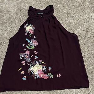 7th avenue Embroidered Halter Top